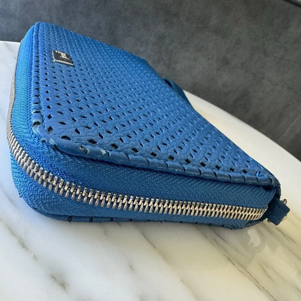 Thirty One Jewell All About the Benjamins Cobalt Blue Zip Wallet Wristlet Strap